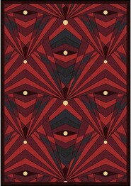 Joy Carpets Any Day Matinee Deco Strobe Burgundy